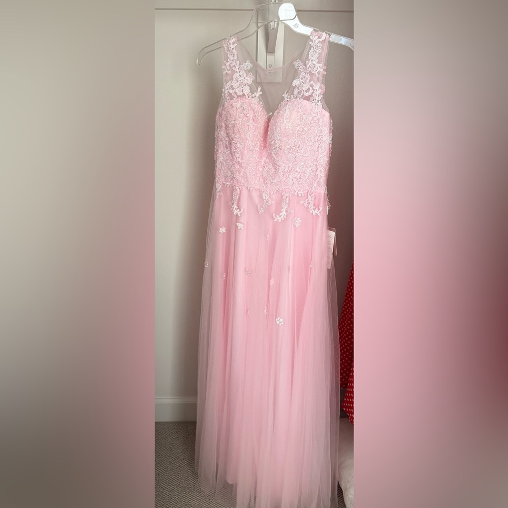 Stacees Candy Pink Gown New with Tags